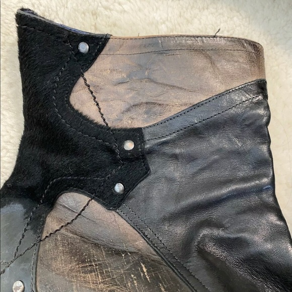 Mark Nason Black & Brown Leather Boots Made in Italy Size 13 - VERY RARE - Picture 3 of 9